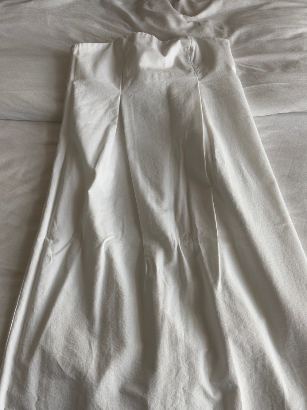 Jeneé Naylor Future Collective Cotton White Strapless Maxi Dress